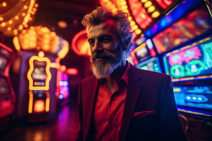Dealer profesional Asia Gaming di studio dengan multi-kamera